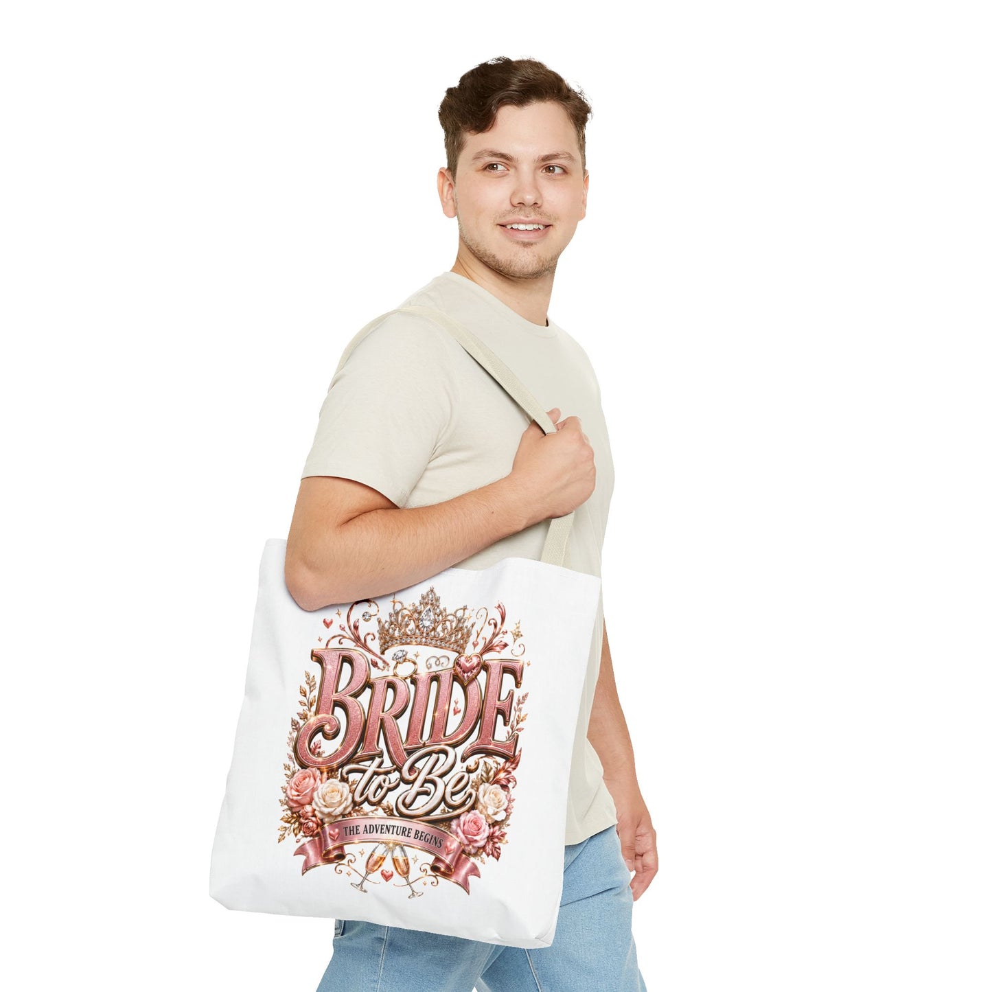 Bride-to-Be Floral Tote Bag - Bachelorette Gift & Bridal Shower Accessory