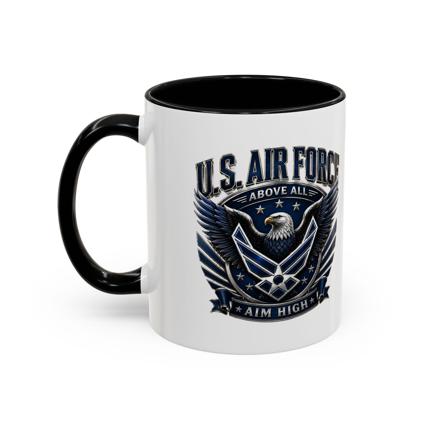 U.S. Air Force Eagle Coffee Mug – "Aim High" Accent Ceramic Mug (11/15oz)