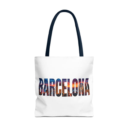 Barcelona Skyline Tote Bag — Cityscape Travel Souvenir Bag