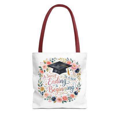 Graduation Floral Tote Bag — "A Sweet Ending To A New Beginning"