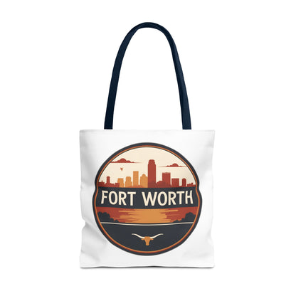 Fort Worth Skyline Tote Bag — Vintage Texas Cityscape Tote