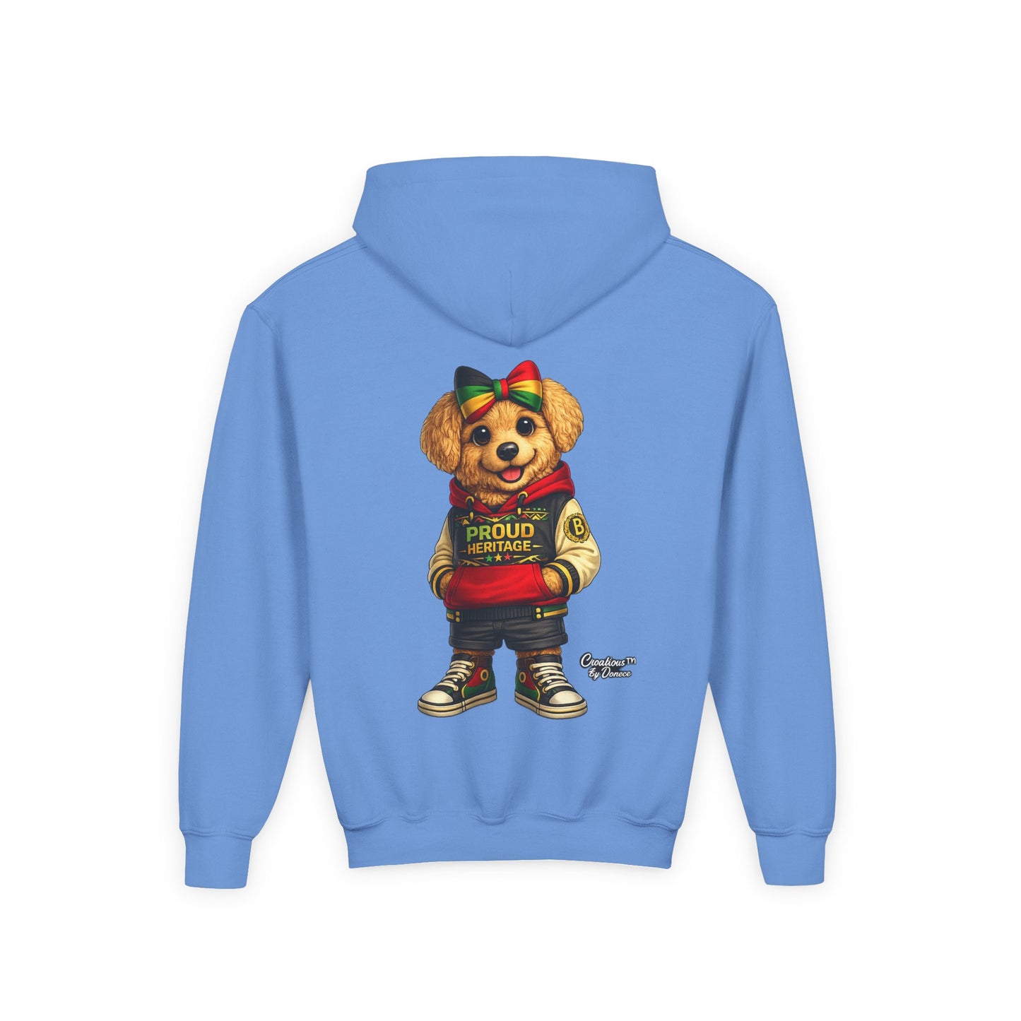 Youth Hoodie — 'Proud Heritage' Teddy Bear Streetwear Kids Pullover
