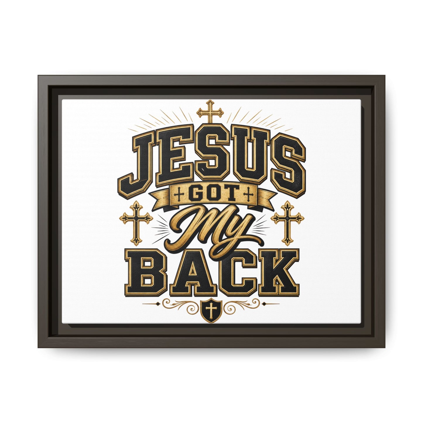 Jesus Got My Back Framed Canvas Wall Art