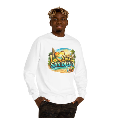 San Diego Sweatshirt — "I Love San Diego" Beach Graphic Crewneck