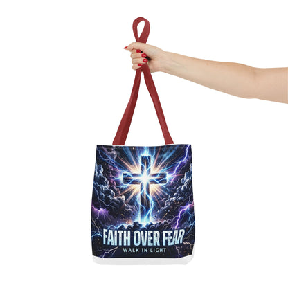 Faith Over Fear Cross Tote Bag