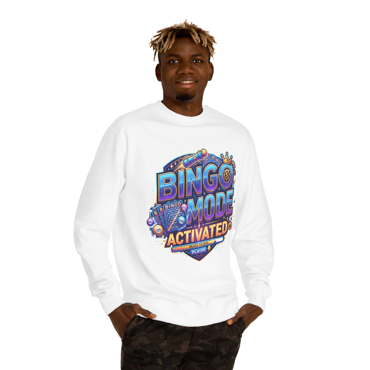 Bingo Mode Activated Sweatshirt — Fun Gamer/Player Bingo Crewneck