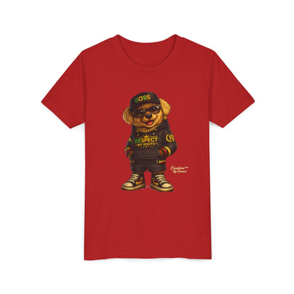 Kids Graphic Tee - 'Respect the Hustle' Teddy Bear Streetwear