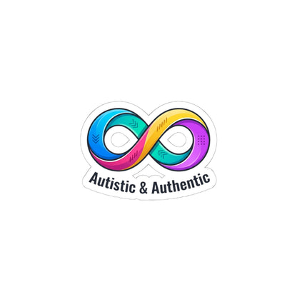 Autistic & Authentic Kiss-Cut Stickers | neurodiversity, autistic pride