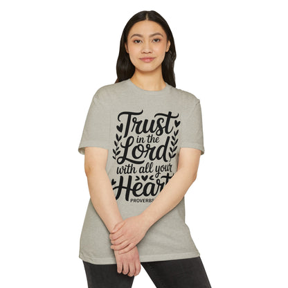 Trust in the Lord with All Your Heart T-Shirt — Proverbs 3:5 Christian Faith Tee