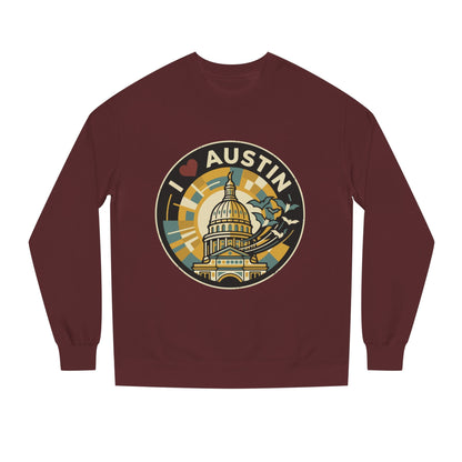 I  Austin Crewneck Sweatshirt — Austin Capitol Retro Graphic