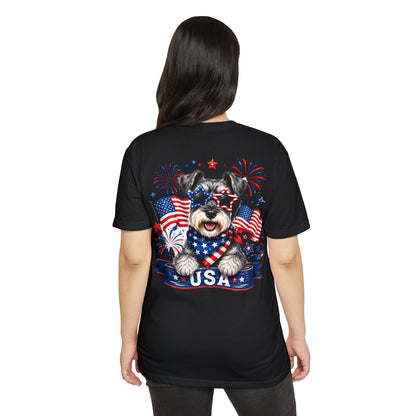 Patriotic Schnauzer USA T-Shirt