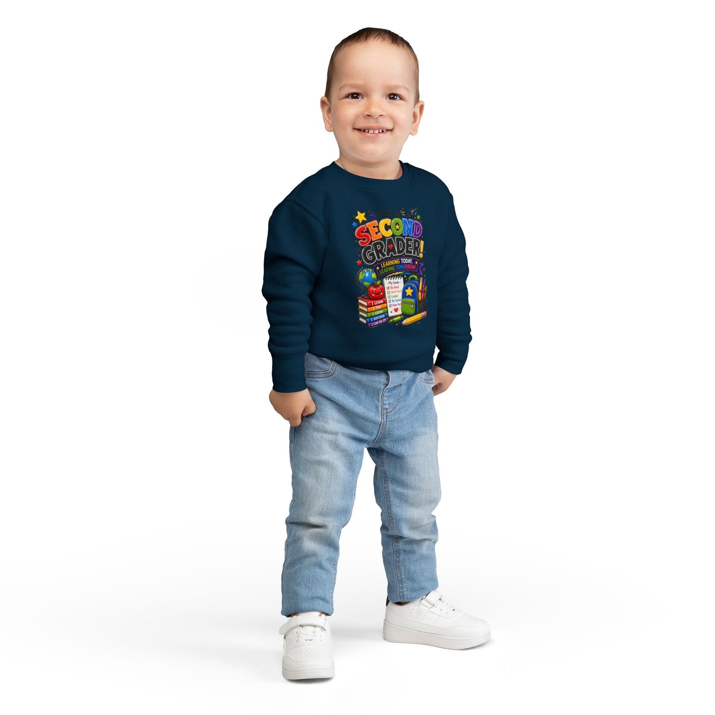 I'm a Second Grader Toddler Sweatshirt — Cute Back-to-School Kids Crewneck
