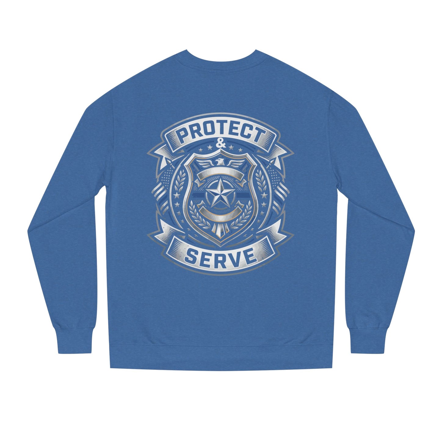 Protect & Serve Sweatshirt — Police Badge Crewneck