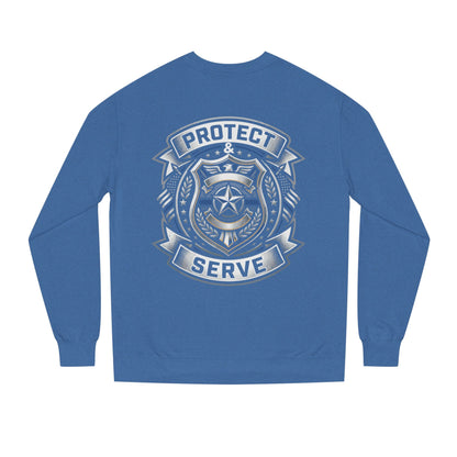 Protect & Serve Sweatshirt — Police Badge Crewneck