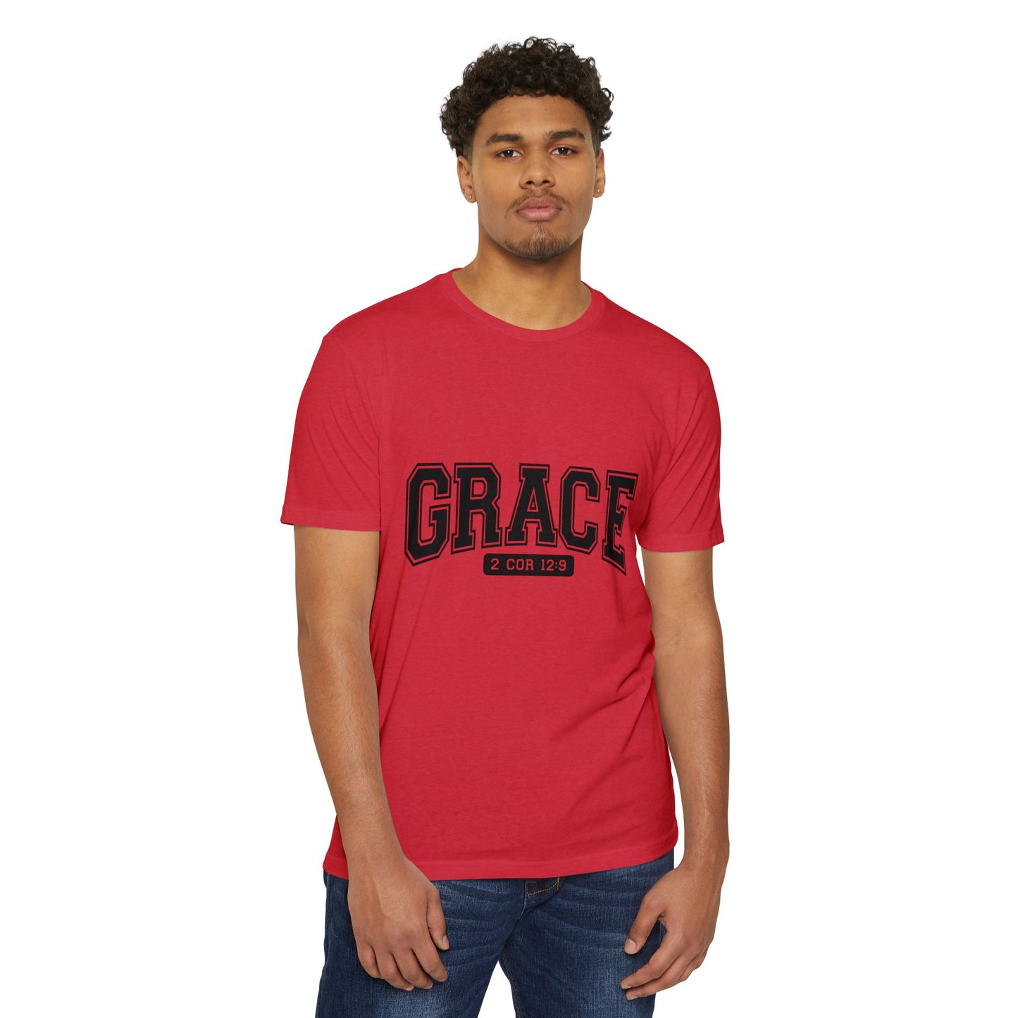Grace T-Shirt — Faith Graphic Tee ("GRACE" with 2 Cor 12:9)