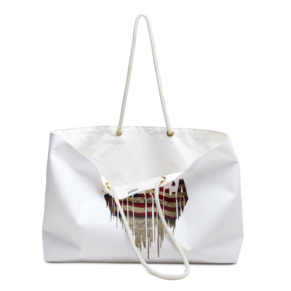 American Eagle Flag Weekender Bag — Patriotic USA Travel Tote