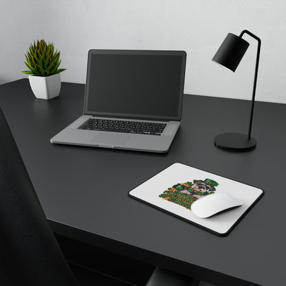 St. Patrick’s Day Schnauzer Gaming Mouse Pad — Non-Slip Lucky Shamrock Design