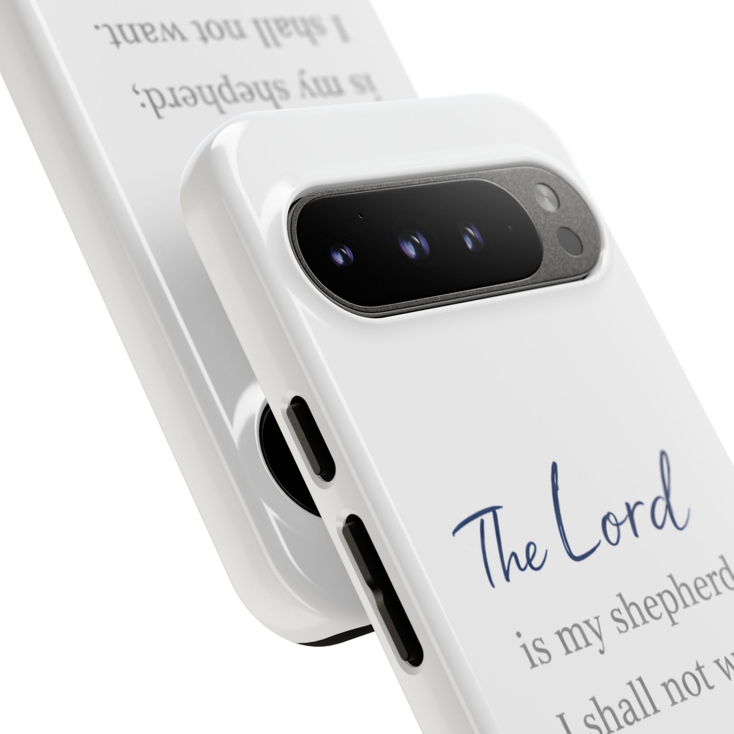 Psalm 23:1 Phone Case — "The Lord is my shepherd; I shall not want" Christian Protective Cover