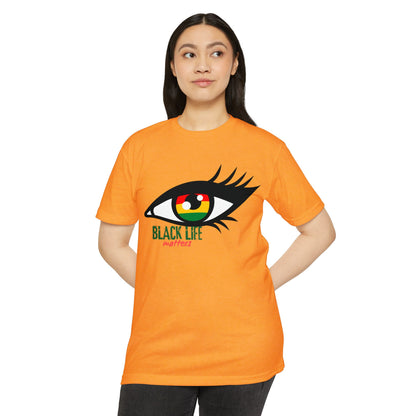 Black Life Matters Eye T-Shirt — Afrocentric RBG Pride Graphic Tee