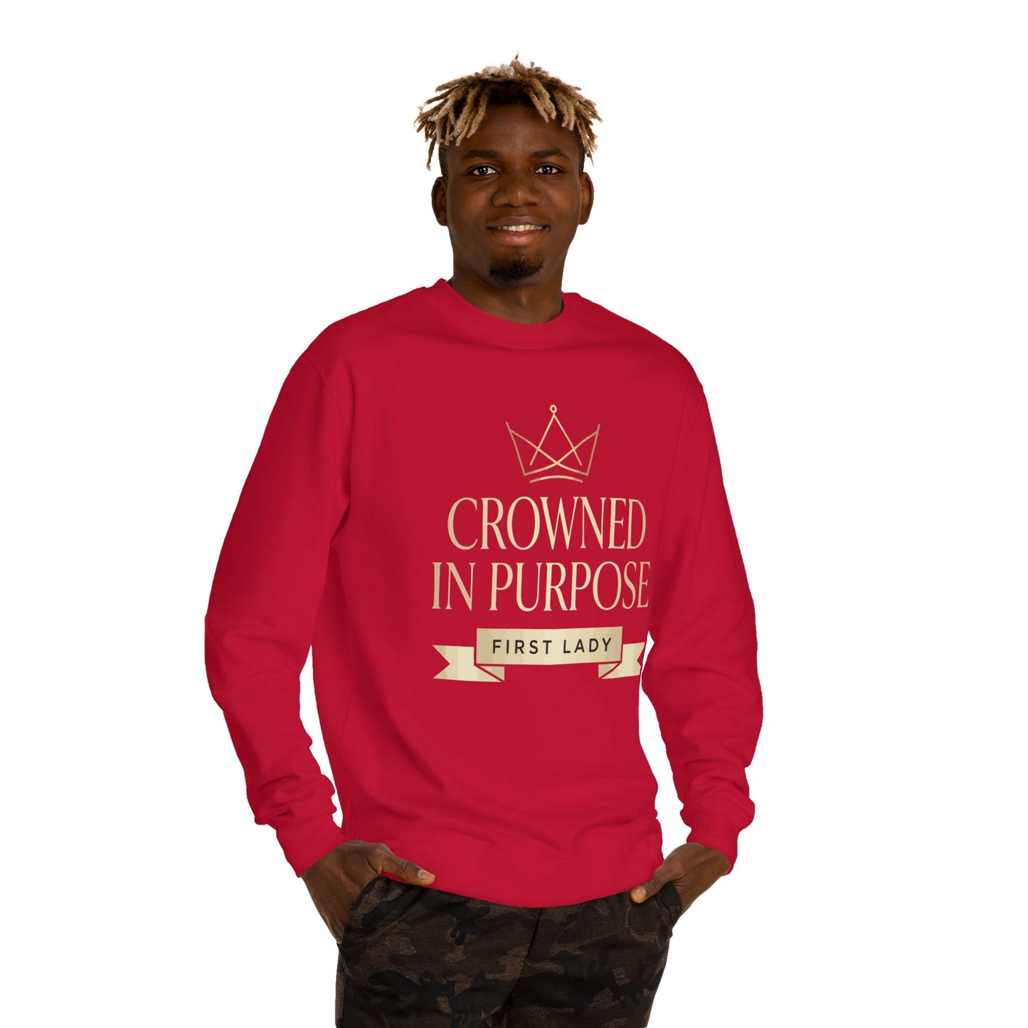 Crowned in Purpose Sweatshirt — First Lady Inspirational Crewneck
