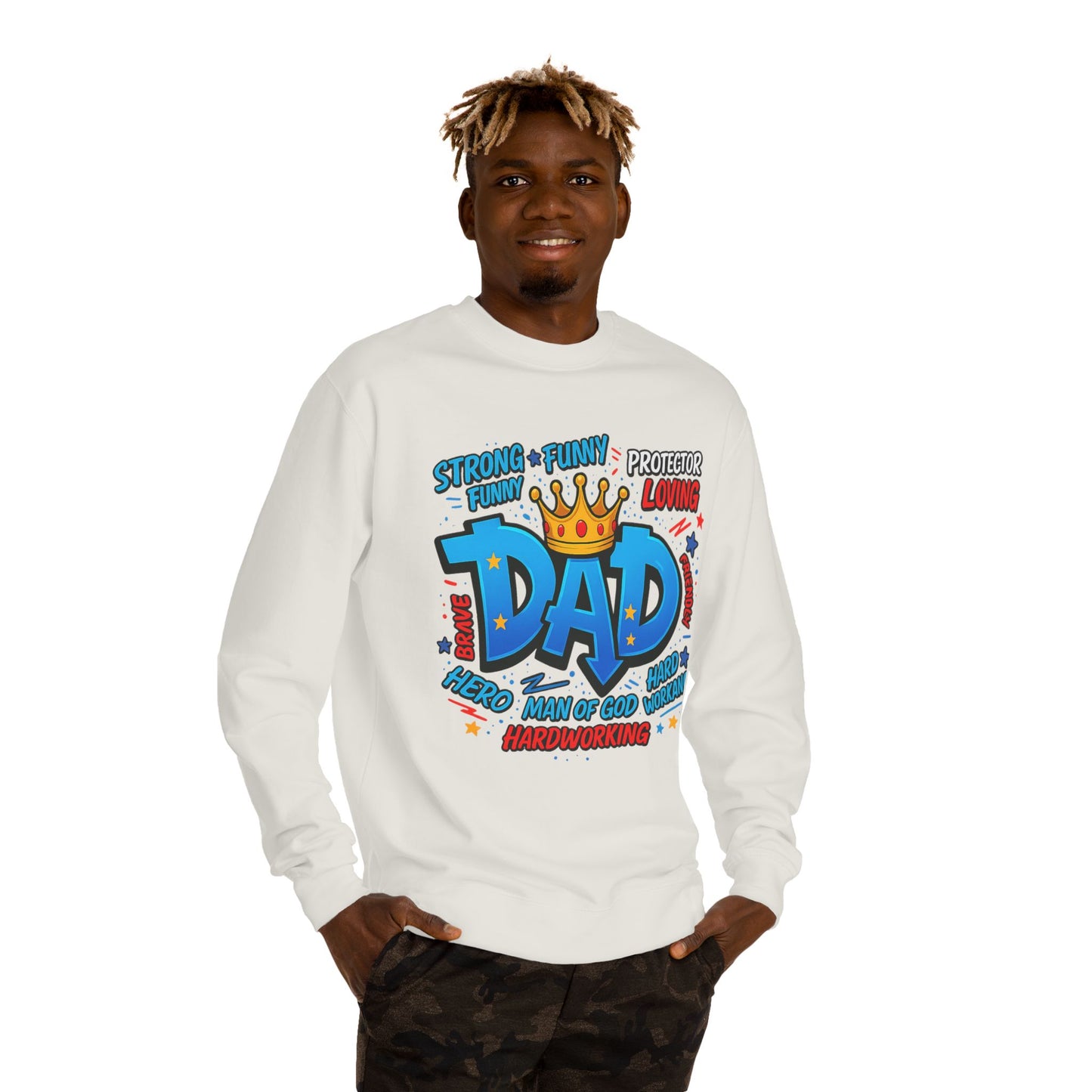 Dad Crown Graphic Sweatshirt – Funny & Loving Father Tribute