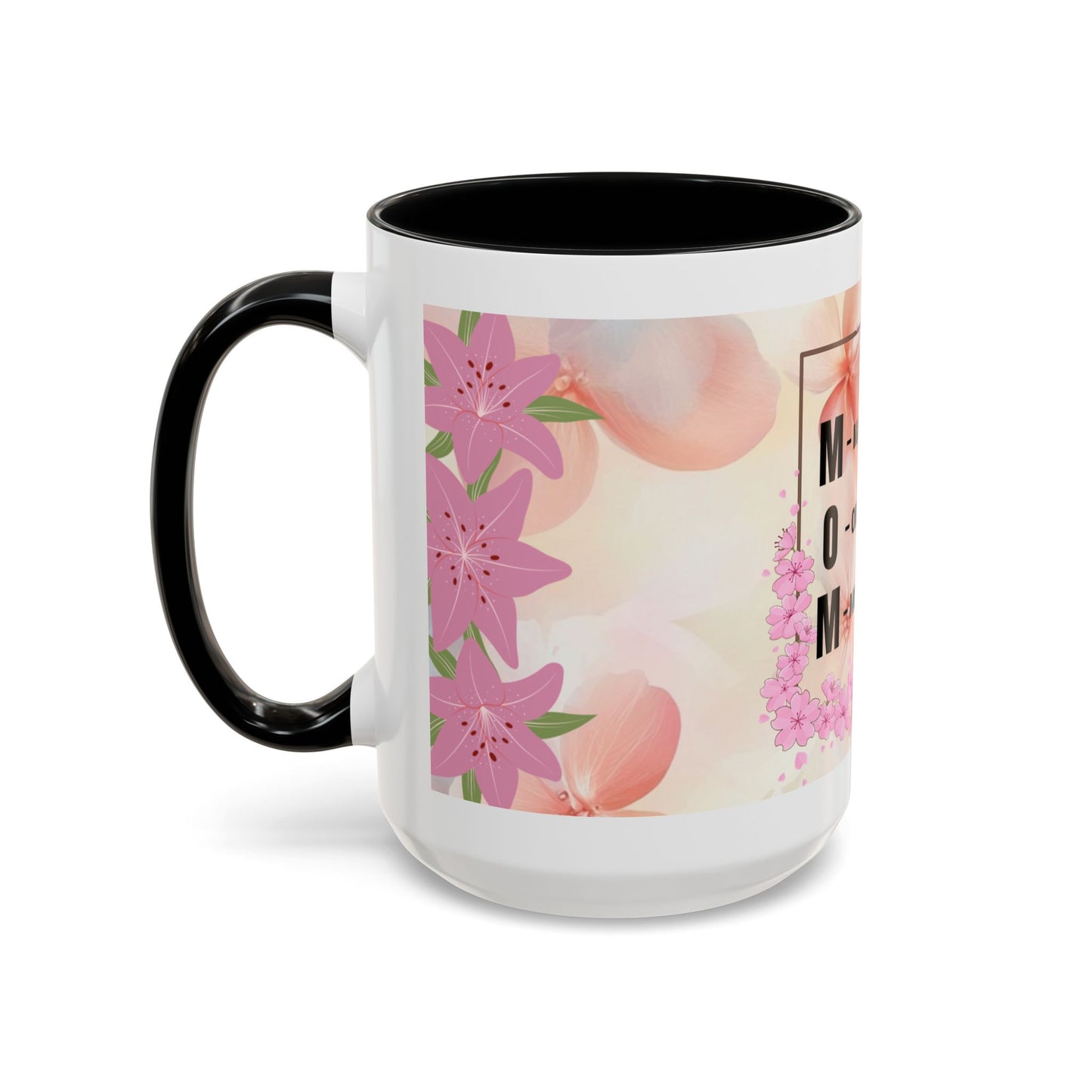Mom Acronym Coffee Mug — "MOM: Magical • One-of-a-Kind • Motivator" Floral Accent