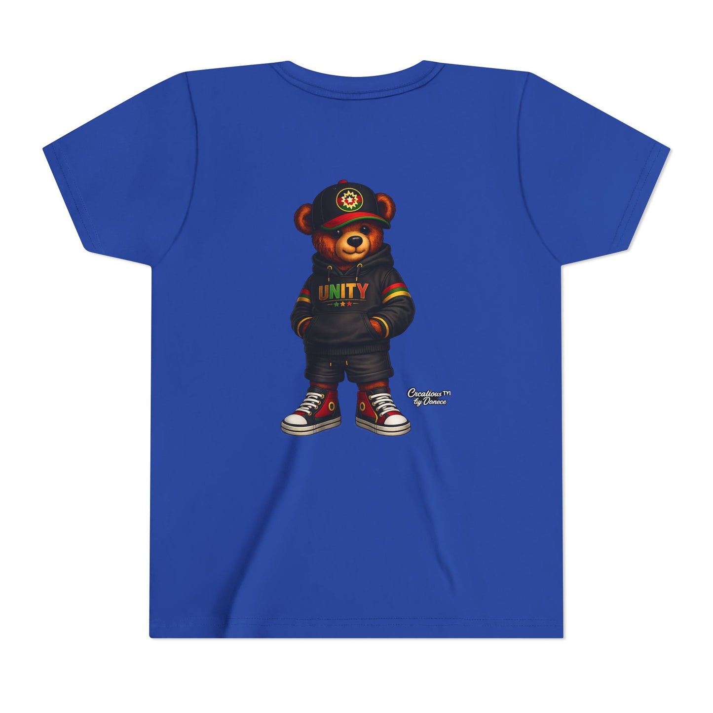 Youth T‑Shirt — Cool Bear Graphic Tee with 'UNITY' Hoodie Design
