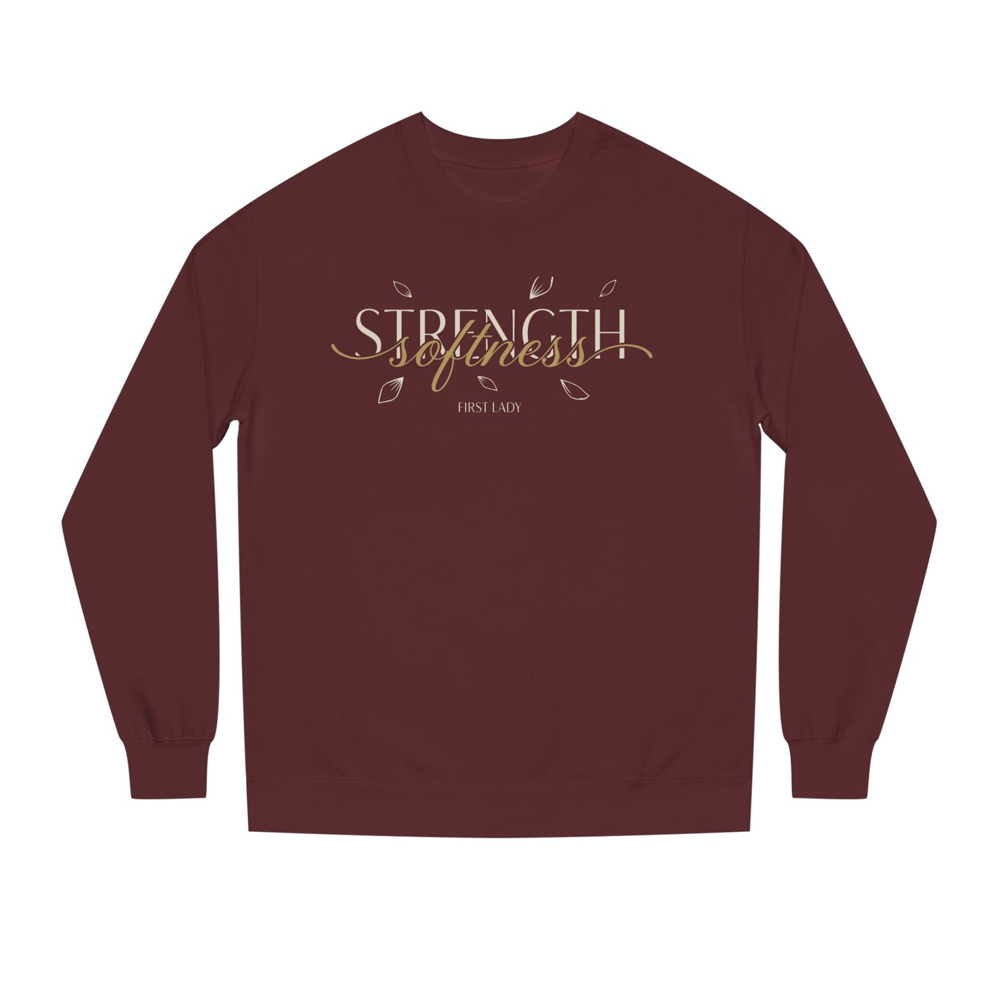 Strength & Softness Sweatshirt — Inspirational Christian Crewneck (Psalm 46:1)