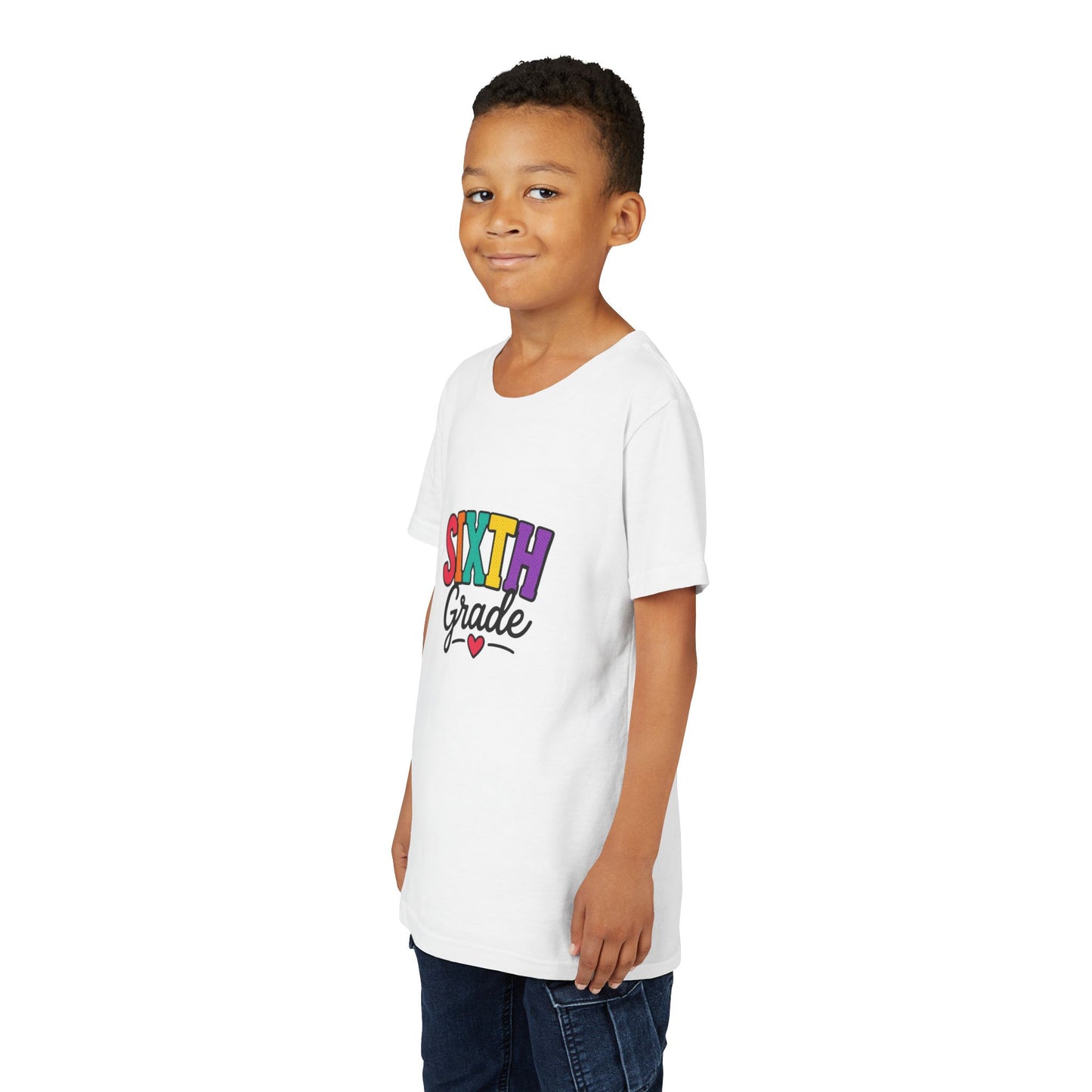 Sixth Grade Youth Tee – Colorful Back to School Shirt