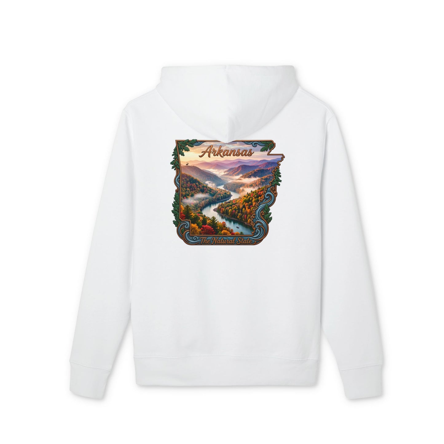 Arkansas Scenic Hoodie — Vintage River Valley Travel Sweatshirt