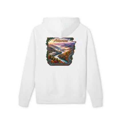 Arkansas Scenic Hoodie — Vintage River Valley Travel Sweatshirt
