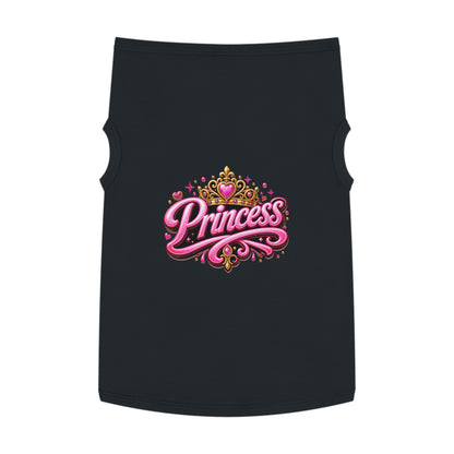 Princess Pet Tank Top - Pink Crown Graphic Dog Shirt, Cute Royal Pet Apparel for Small Dogs & Cats