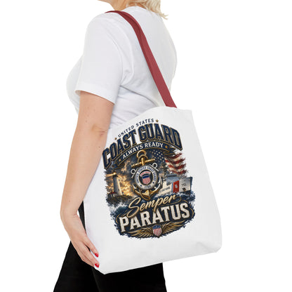 Coast Guard Semper Paratus Tote Bag – U.S. Coast Guard Patriotic Beach & Everyday Carry