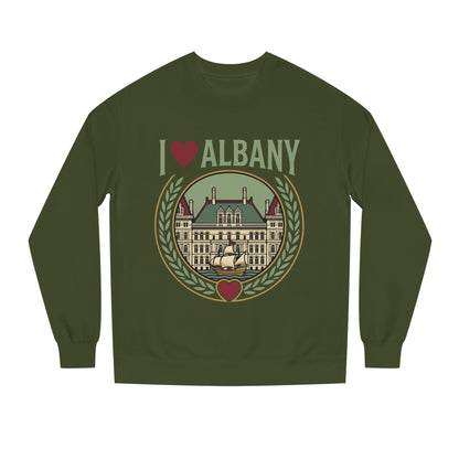 Albany Heart Crewneck Sweatshirt — I  Albany City Landmark Design