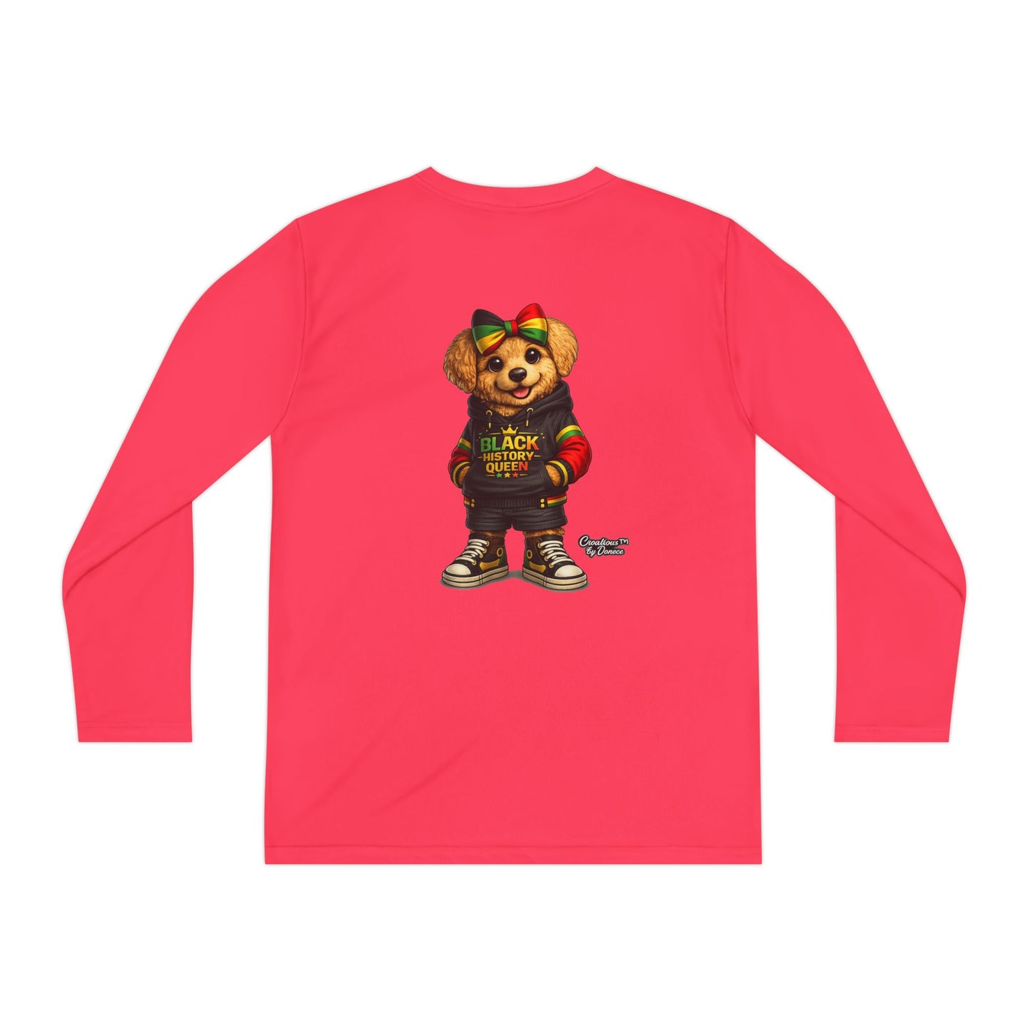 Youth Long Sleeve Tee — Rasta Bear 'Black History' Graphic