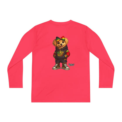 Youth Long Sleeve Tee — Rasta Bear 'Black History' Graphic