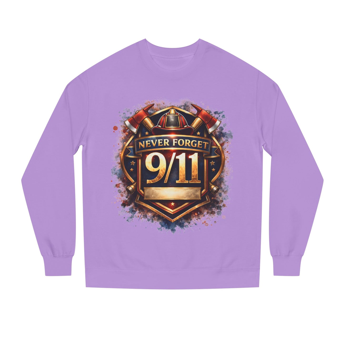 Never Forget 9/11 Sweatshirt — Memorial Firefighter Tribute Crewneck