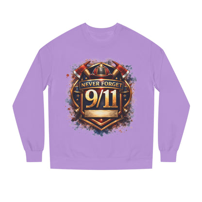 Never Forget 9/11 Sweatshirt — Memorial Firefighter Tribute Crewneck