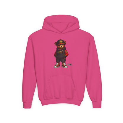 Youth Bear Hoodie — Streetwear Teddy Bear Graphic Pullover