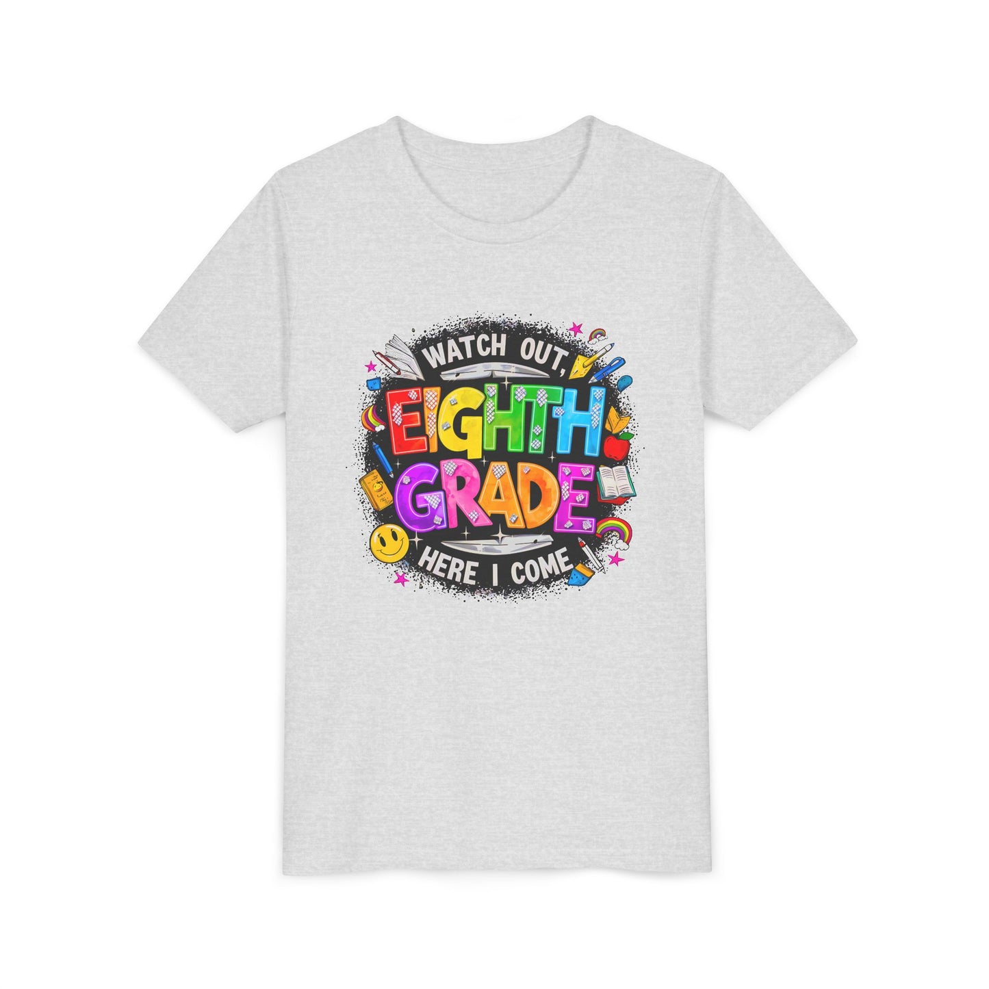 Eighth Grade Kids T‑Shirt — "Watch Out, Eighth Grade Here I Come" Back-to-School Tee