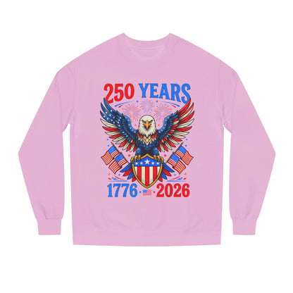 250 Years 1776–2026 Eagle Crewneck Sweatshirt — Patriotic 250th Anniversary