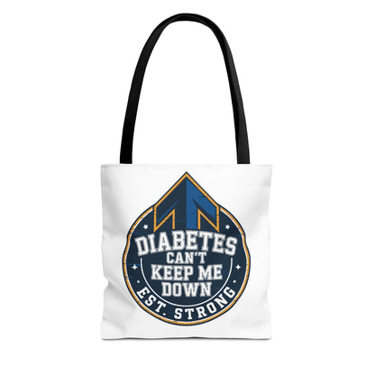 Diabetes Can't Keep Me Down Tote Bag — Inspirational Diabetes Awareness Shopper