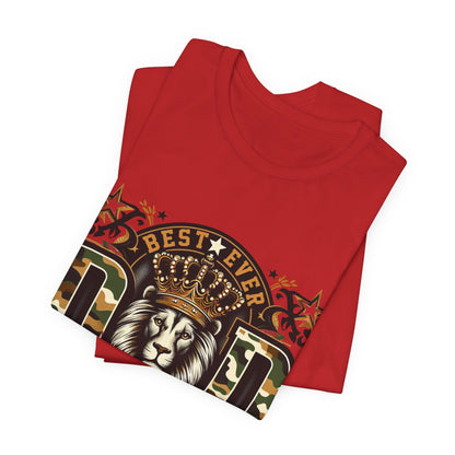 Dad The King Lion Crown T-Shirt — Best Ever Dad Camo Design