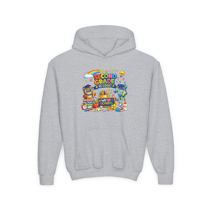 Second Grade Hoodie — 'Second Grade Is Cool' Kids Back-to-School Sweatshirt