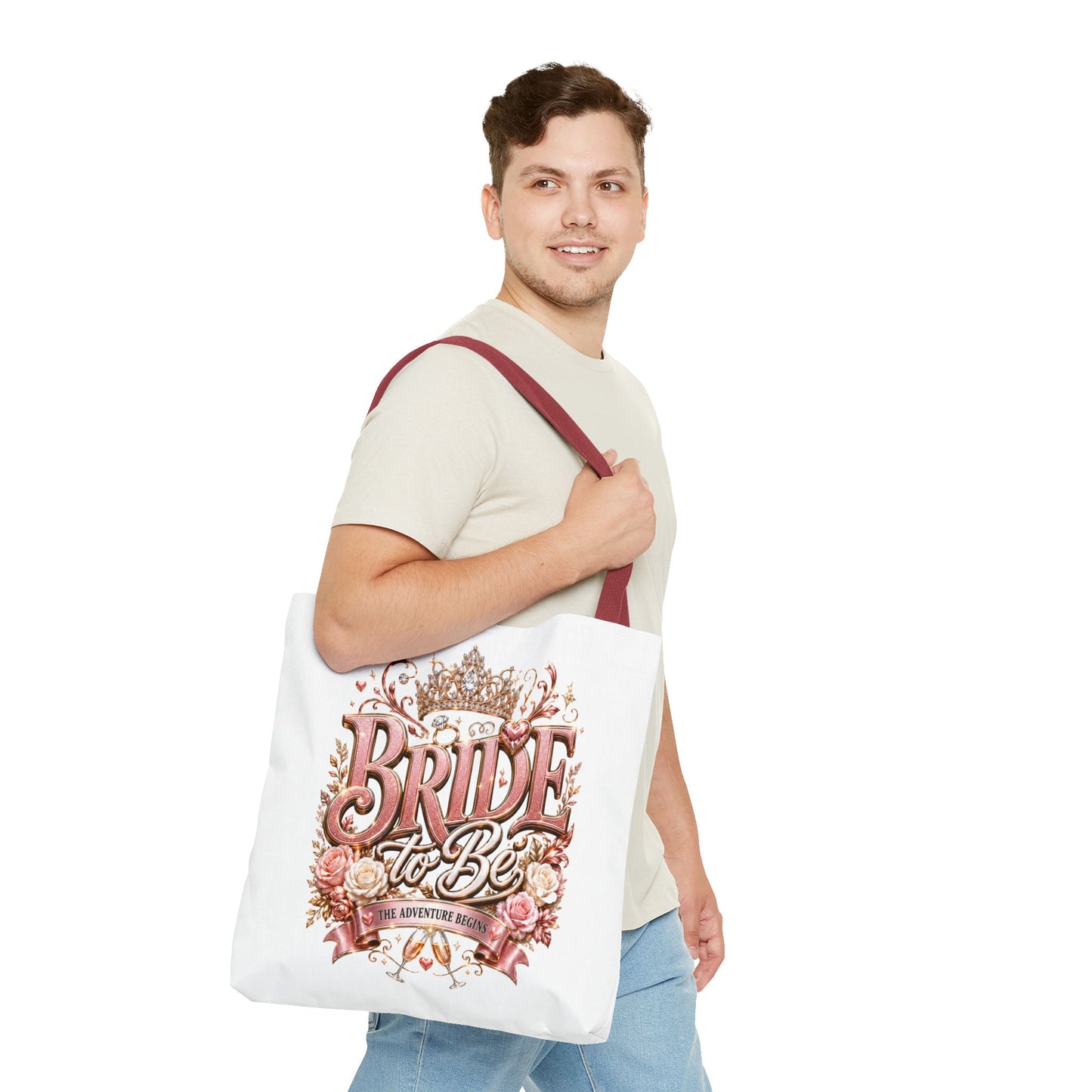 Bride-to-Be Floral Tote Bag - Bachelorette Gift & Bridal Shower Accessory