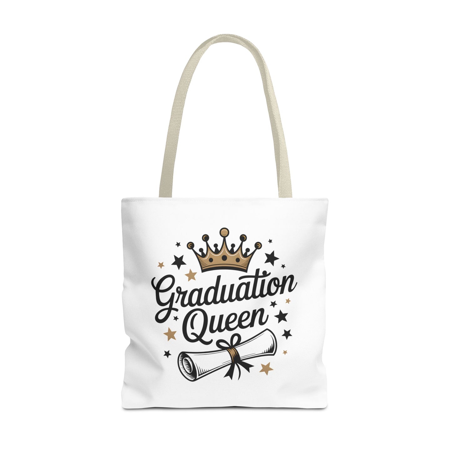 Graduation Queen Tote Bag – Crown & Diploma Commencement Gift