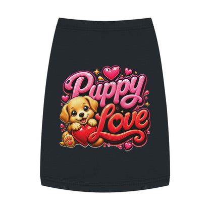 Puppy Love Pet Tank Top — Cute Puppy Heart Graphic Dog Shirt