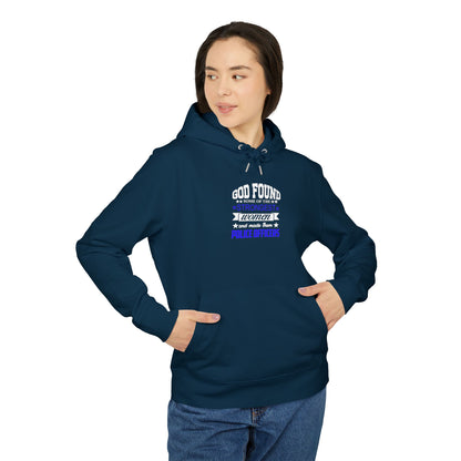 God Found the Strongest Women Police Officers Hoodie - Inspirational Thin Blue Line Pullover