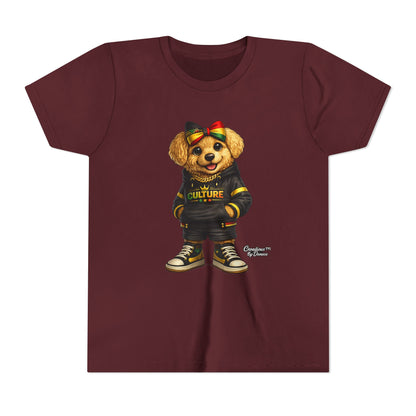 Youth Tee — Cute Rasta Bear "Culture" Graphic Kids T-Shirt