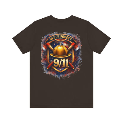 Never Forget 9/11 T‑Shirt — Firefighter Tribute Tee